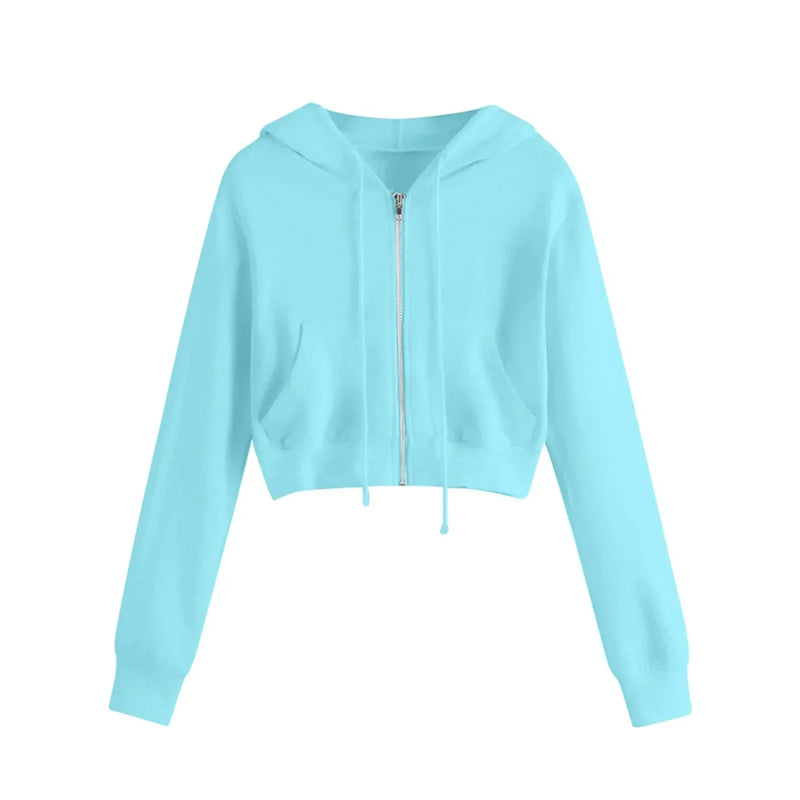 Kurzes, warmes und kuscheliges Winter Kapuzen-Sweatshirt