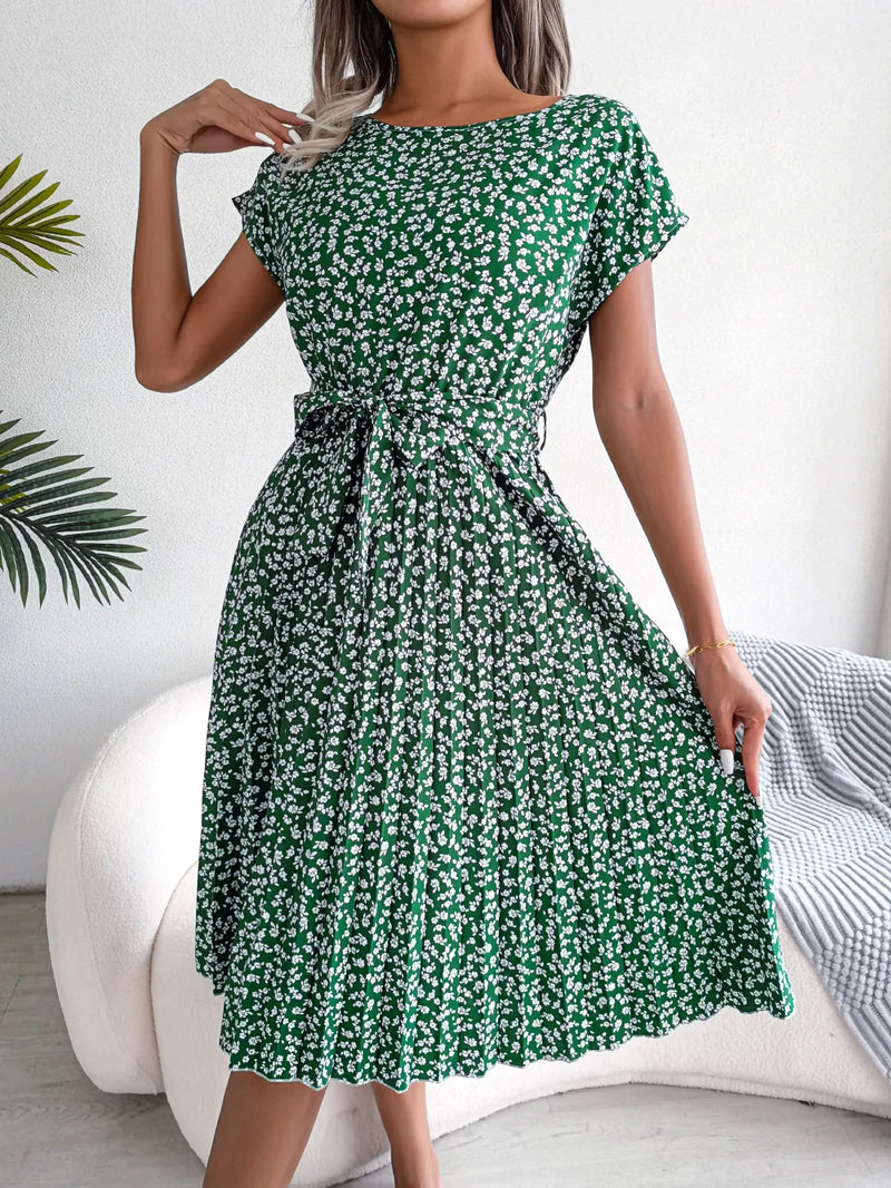 Leichtes - Sommerliches Chiffonkleid mit Blumenmuster für dich