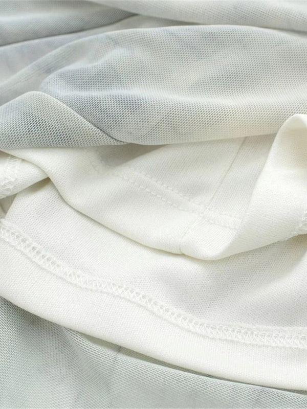 Asymmetrisches Midikleid aus Tüll für Frauen