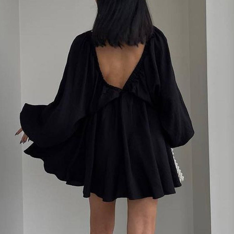 Elegantes Heidi -Gerafftes Minikleid mit Schmetterlingsärmeln