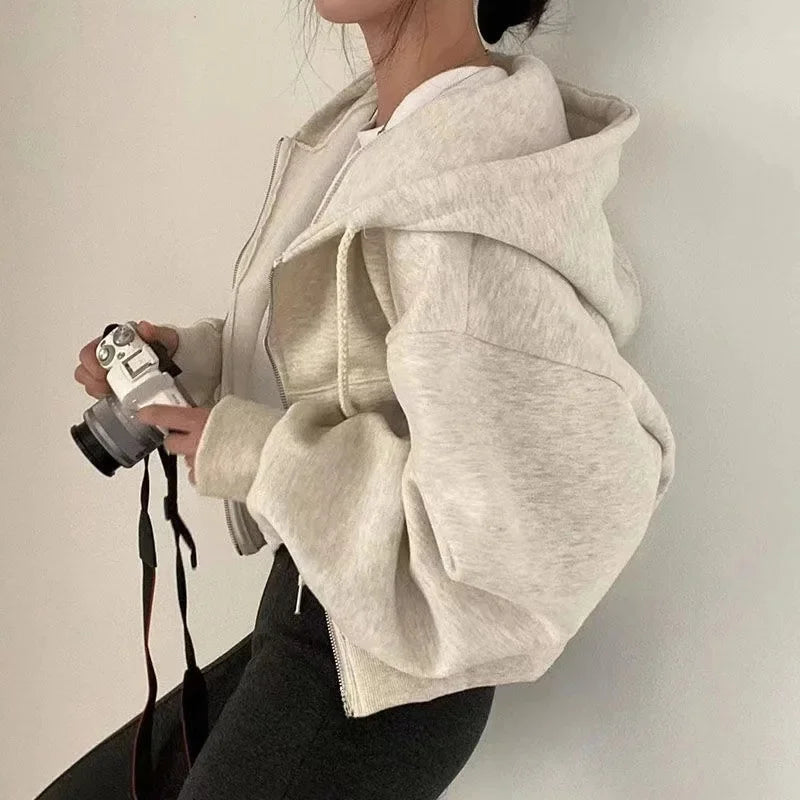 Flauschiger und bequemer Damen Hoodie für den Winter