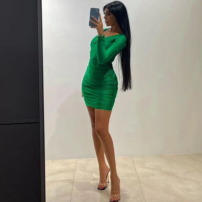 Elegantes Heidi -Gerafftes Minikleid für besondere Anlässe