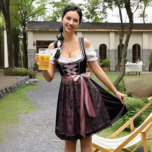 Oktoberfest Dirndl Kleid für Damen | Klassisch Bayerisch