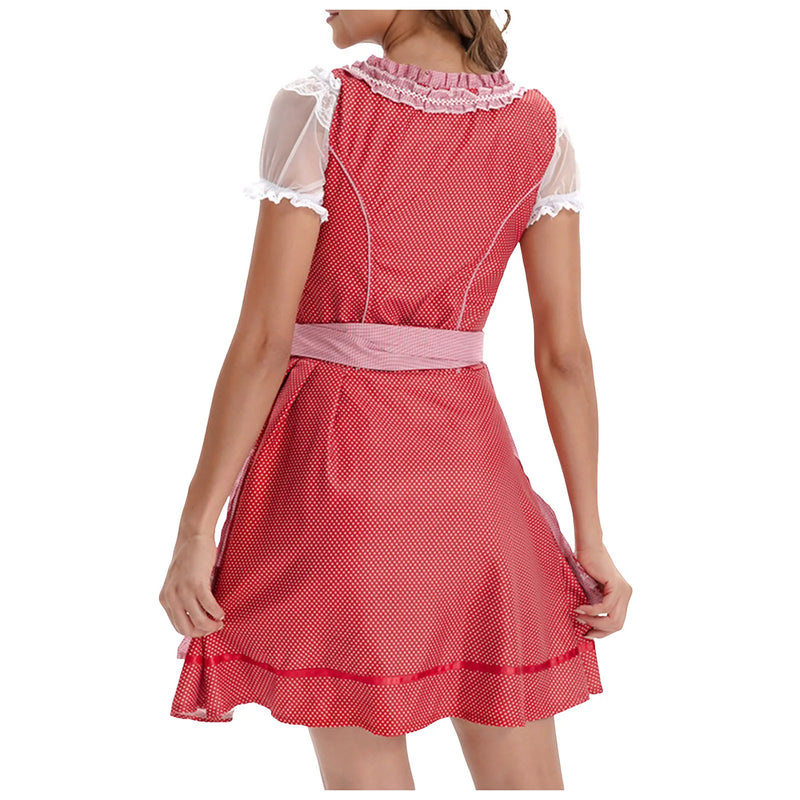 Damen Dirndl Kleid Rot | Oktoberfest