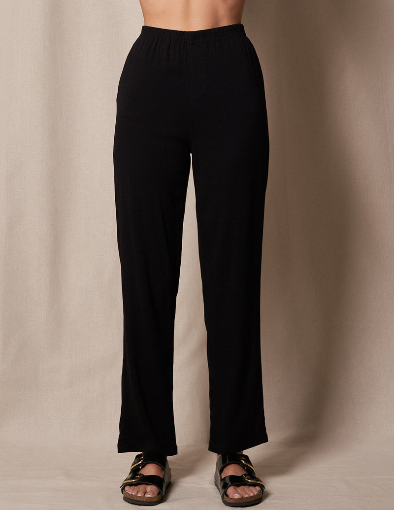 Elegante -Bambus-Hose mit geradem Bein