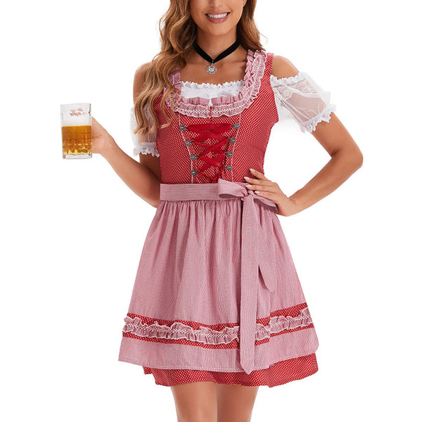 Damen Dirndl Kleid Rot | Oktoberfest