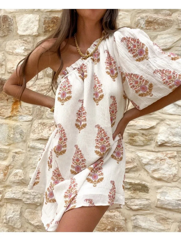 Elegantes Heidi -Florales Minikleid Mit Print Für Frauen