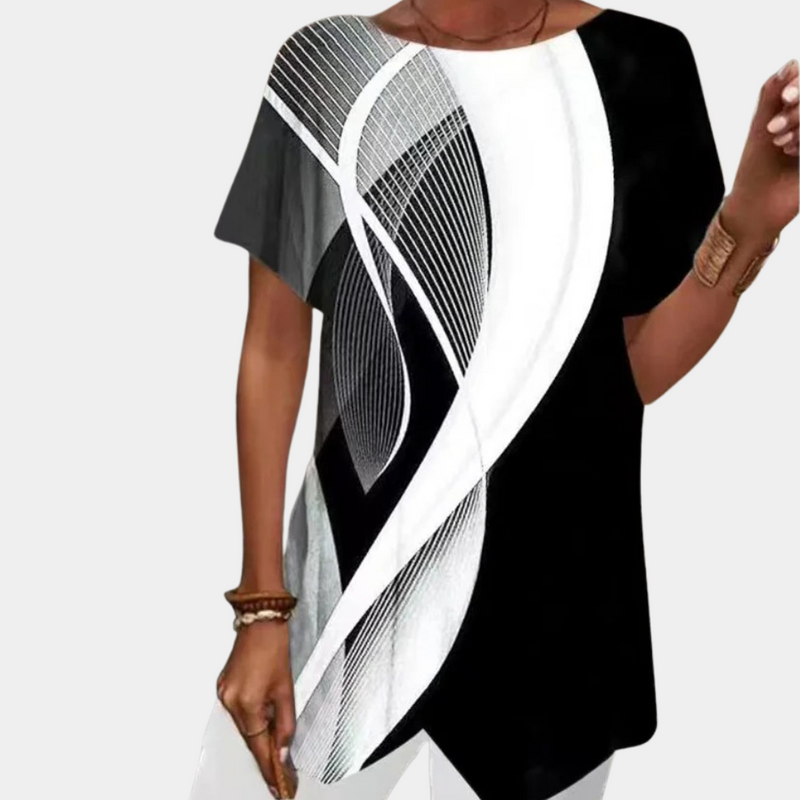 Elegantes geometrisches Damenkleid für jeden Anlass