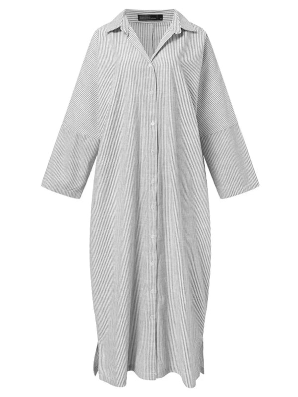 Gestreiftes Kleid | Bequemes Maxi-Kleid für Damen
