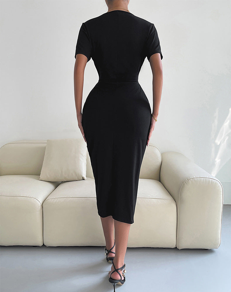 Elegantes Luxuriöses Maxikleid mit Schlitz