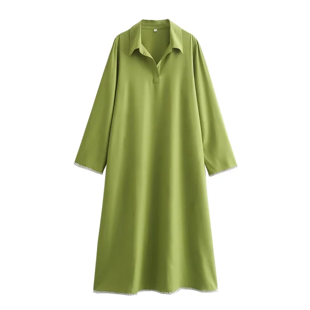 Langes Leichtes Kleid aus Polyester für den Sommer