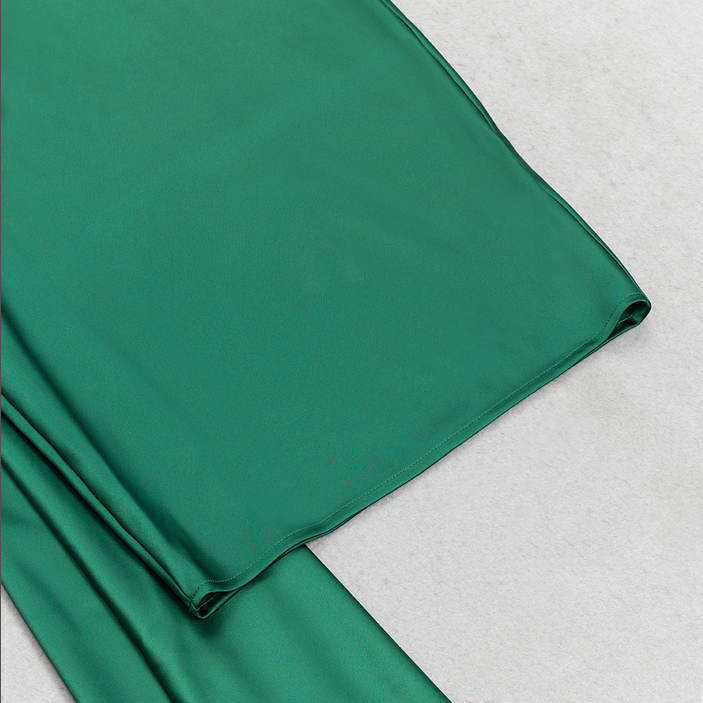 Neckholder-Schal-Bodycon-Midikleid | Grün