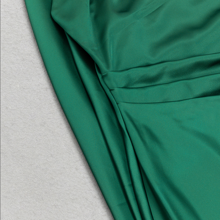 Neckholder-Schal-Bodycon-Midikleid | Grün