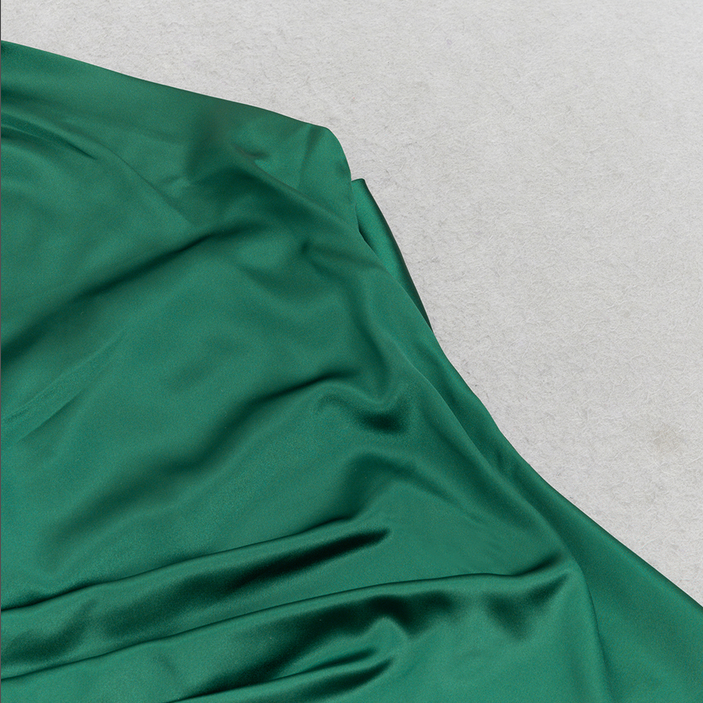 Neckholder-Schal-Bodycon-Midikleid | Grün