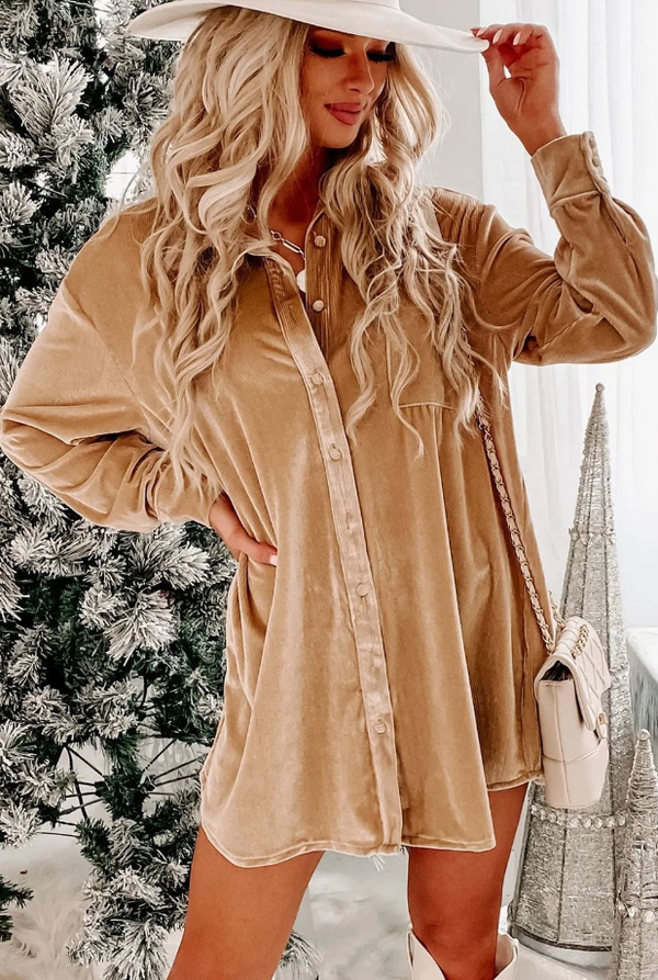 Warmes | Samt Hemdkleid für dich