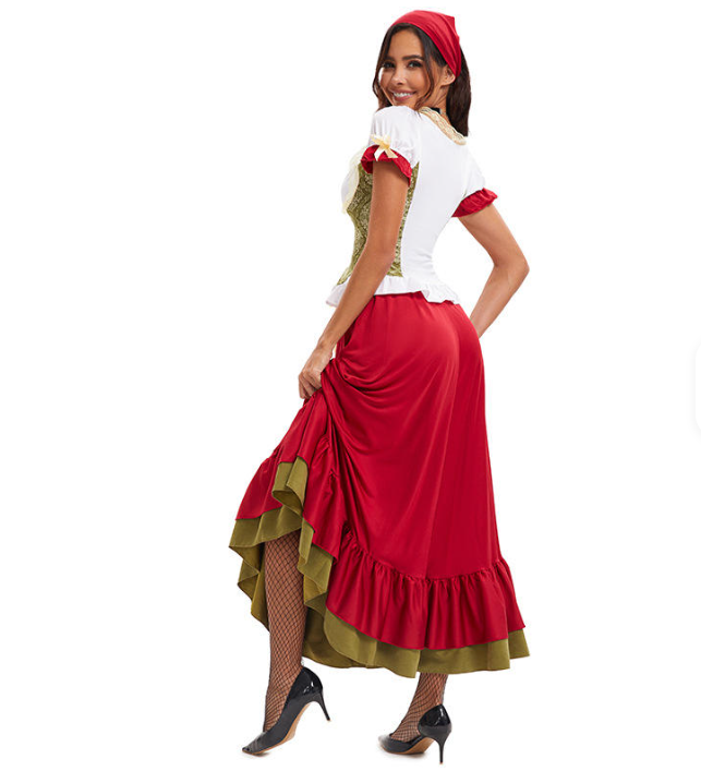 Damen Langes Dirndl Kleid | Traditionell Oktoberfest