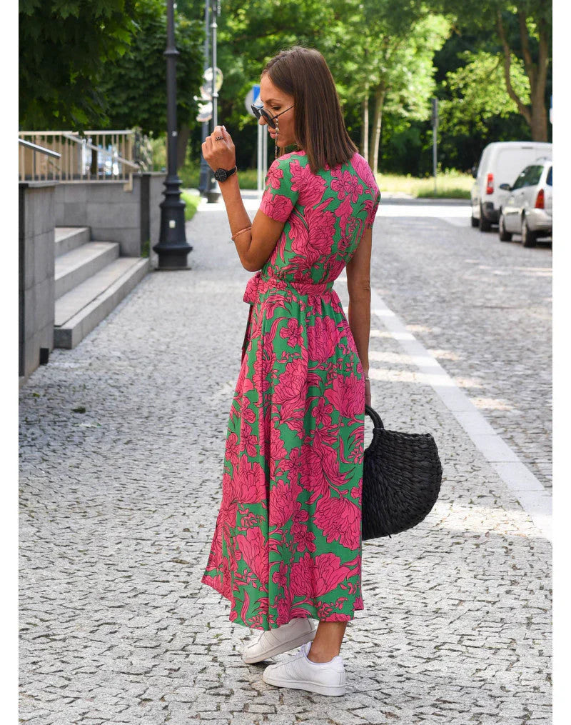 Weiches - Stilvolles V-Ausschnitt-Kleid für dich