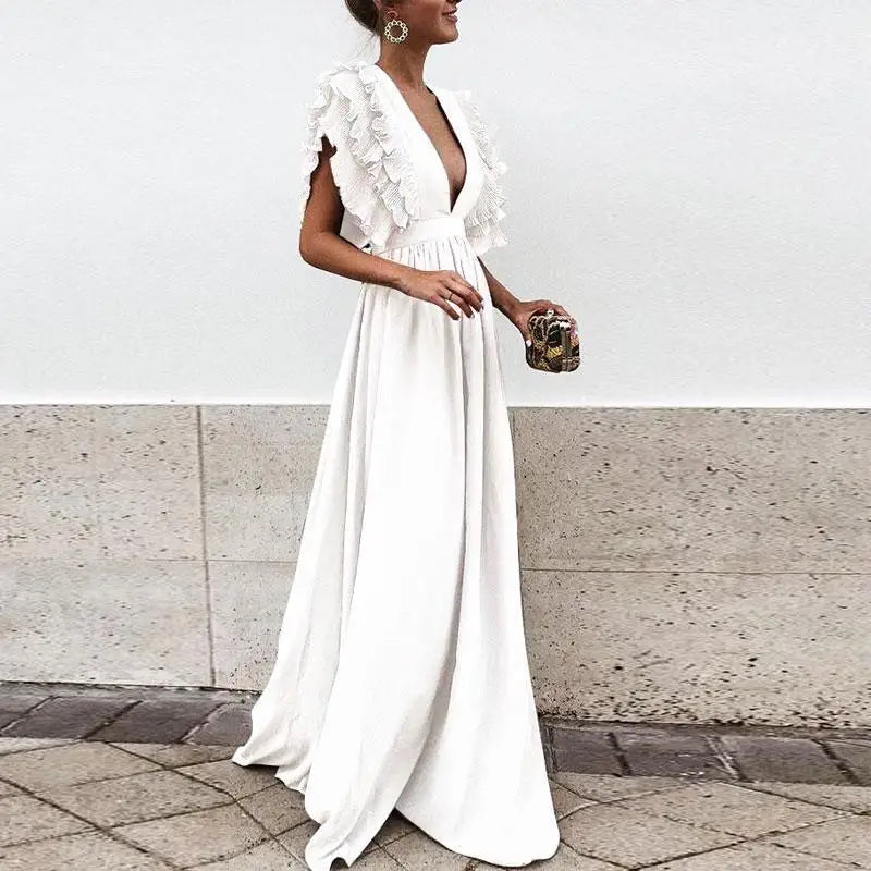 Bequemes - Elegantes Kleid mit gerafften Ärmeln für dich