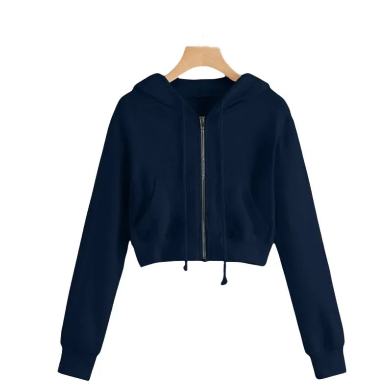 Kurzes, warmes und kuscheliges Winter Kapuzen-Sweatshirt