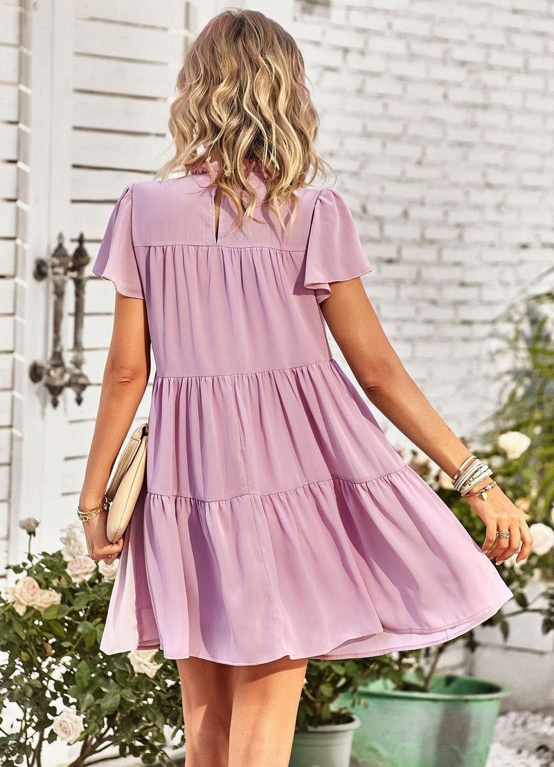 Leichtes - Ausgestelltes Kleid mit Rüschen für dich
