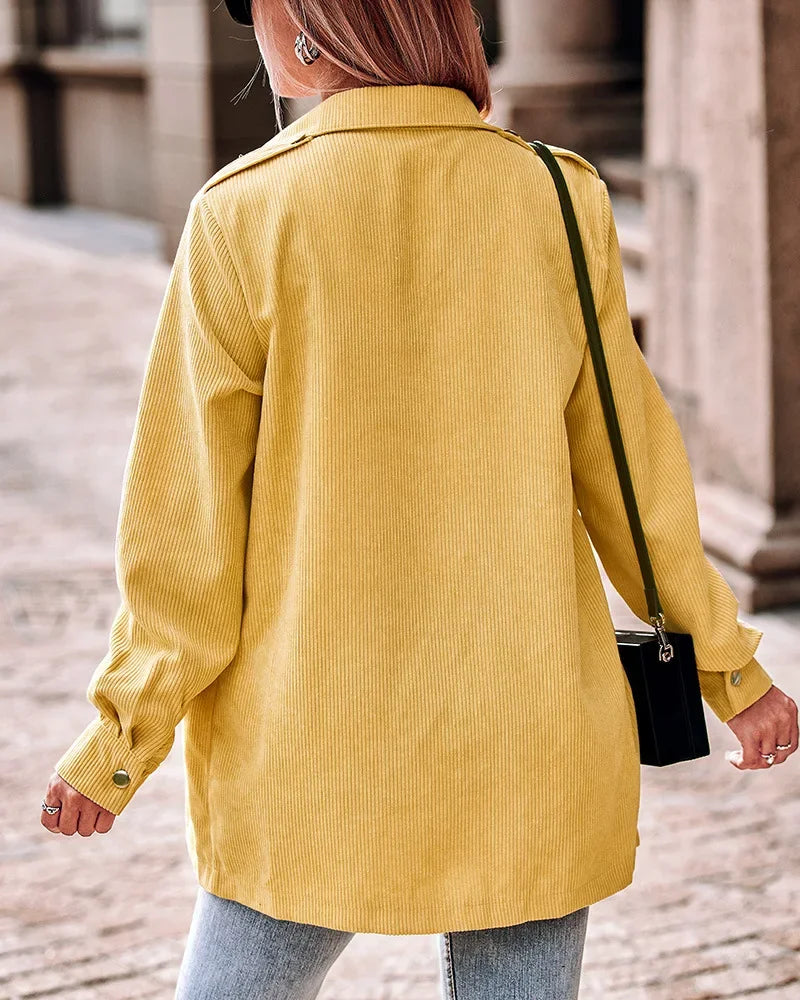 Leichte und warme Damen Cordjacke