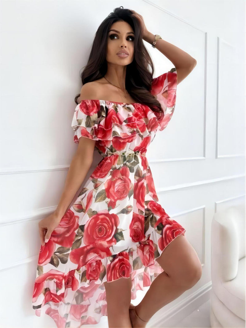 Verspieltes Heidi - Off-shoulder Mini Kleid
