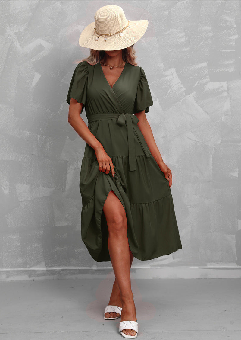 Lässiges Midikleid mit Rüschen