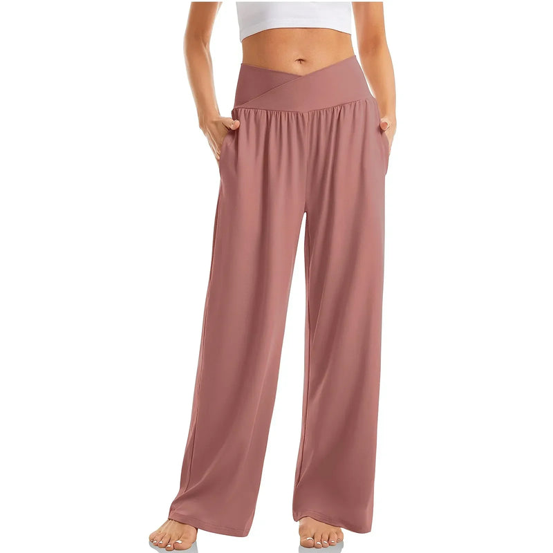 Damen Yogahose | Weites Bein | Luftig & Bequem