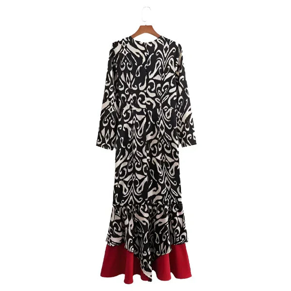 Elegantes Kleid Mit Druck Für Den Sommer