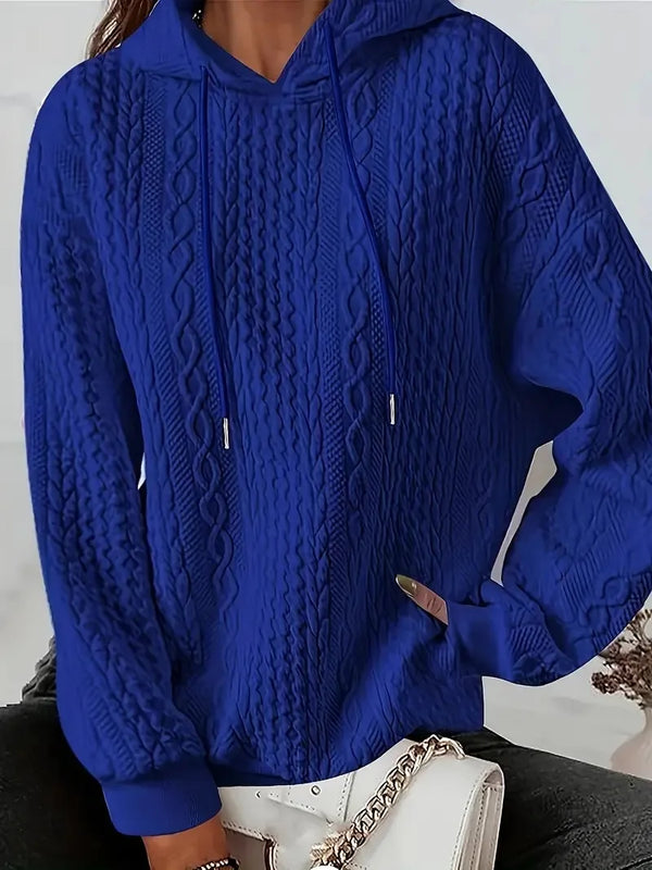 Einfaches Damen Sweatshirt mit warmer, kuscheliger Kapuze