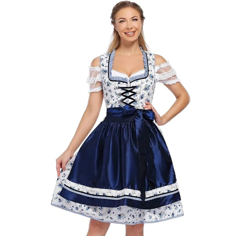 Oktoberfest Dirndl Kleid für Damen | Klassisch Bayerisch