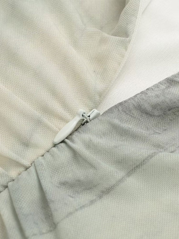 Asymmetrisches Midikleid aus Tüll für Frauen
