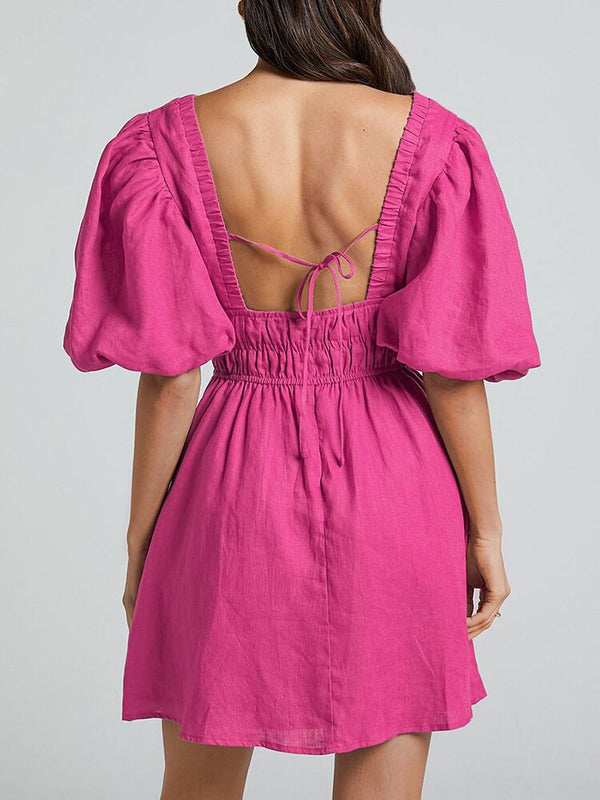 Kuscheliges - Lässiges Kleid mit Puffärmeln für dich