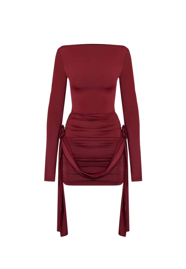 Elegantes Heidi Minikleid Mit Bootsausschnitt