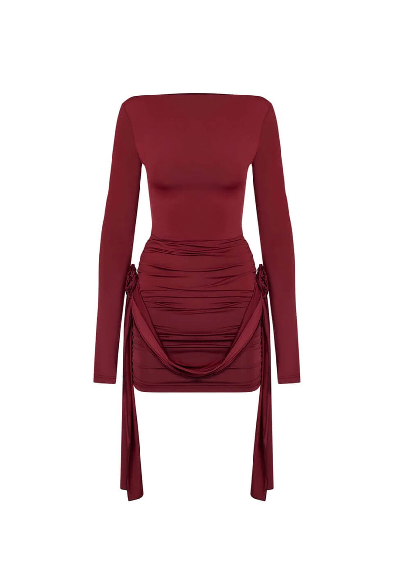 Elegantes Heidi Minikleid Mit Bootsausschnitt