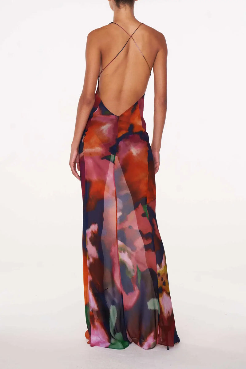 Buntes Sommerkleid im Vintage-Design Maxikleid