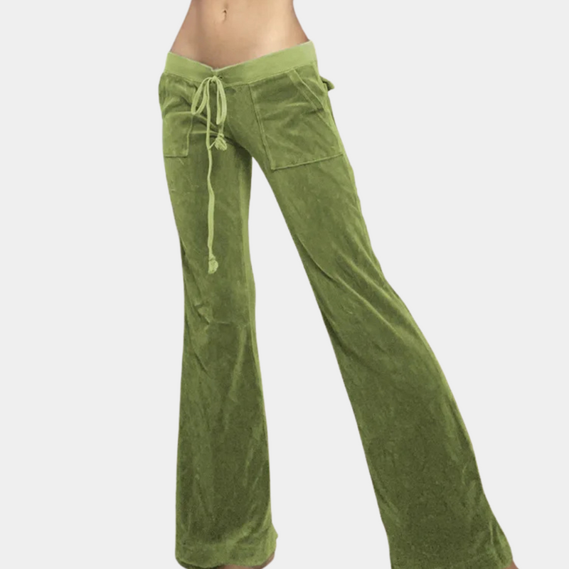 Elegante Auslaufende Hose für Damen in Grün