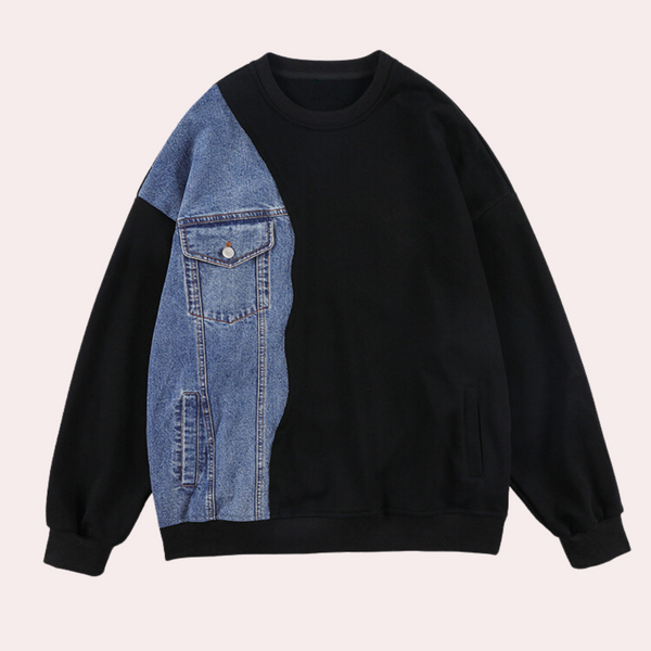 Warme Denim Winterjacke für Herren