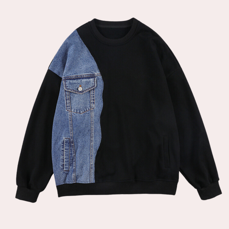 Warme Denim Winterjacke für Herren