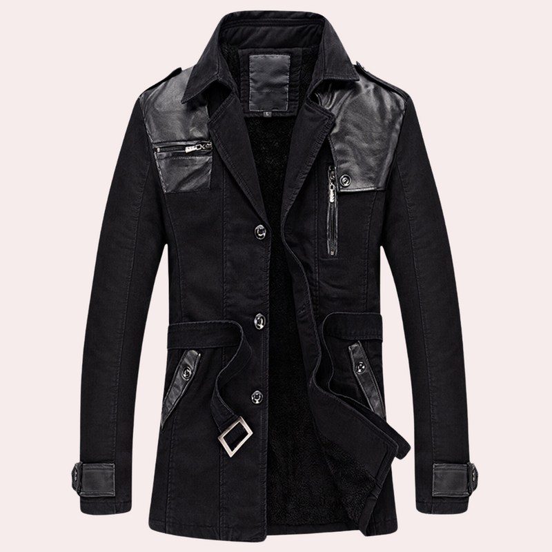 Eleganter, warmer Trenchcoat für Männer