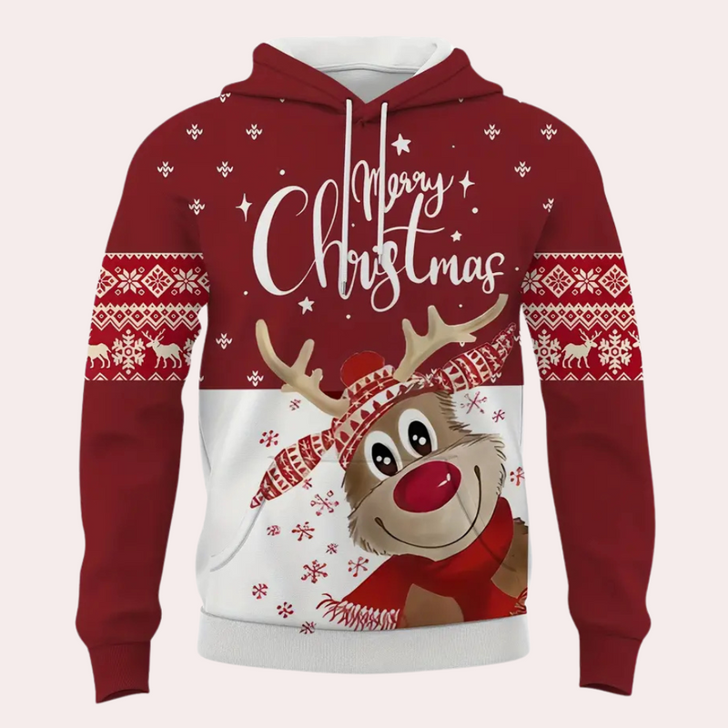 Kuscheliger Festtagskapuzenpullover für Männer