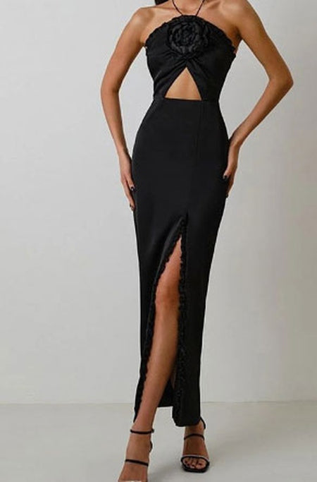 Helga - Blumendruck elegant MaxiKleid
