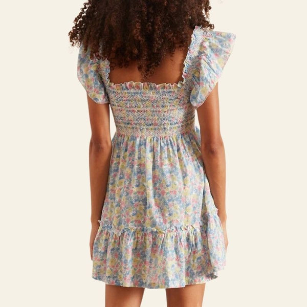 Weiches | Luftiges Blumenkleid mit Rüschen für dich