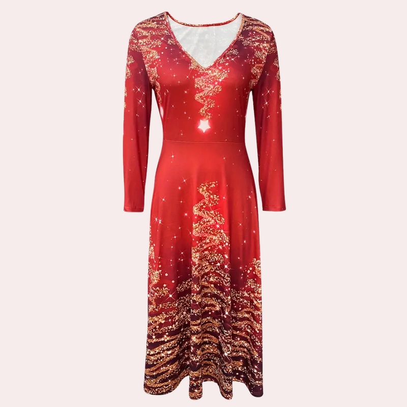 Elegante und Vielseitige Damen Weihnachtskleid Kleid