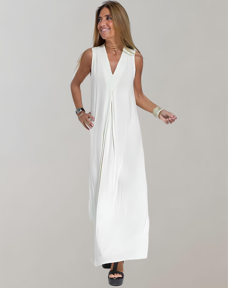 Kuscheliges - Schlankmachendes Kleid mit V-Ausschnitt für dich