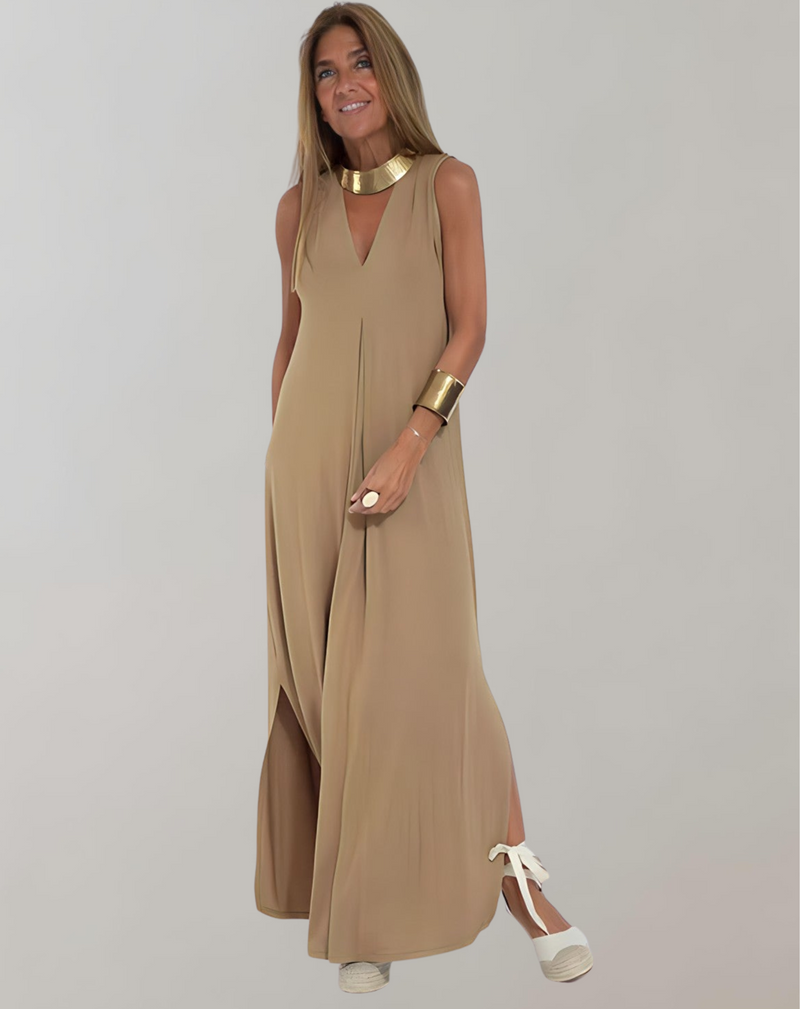 Kuscheliges - Schlankmachendes Kleid mit V-Ausschnitt für dich