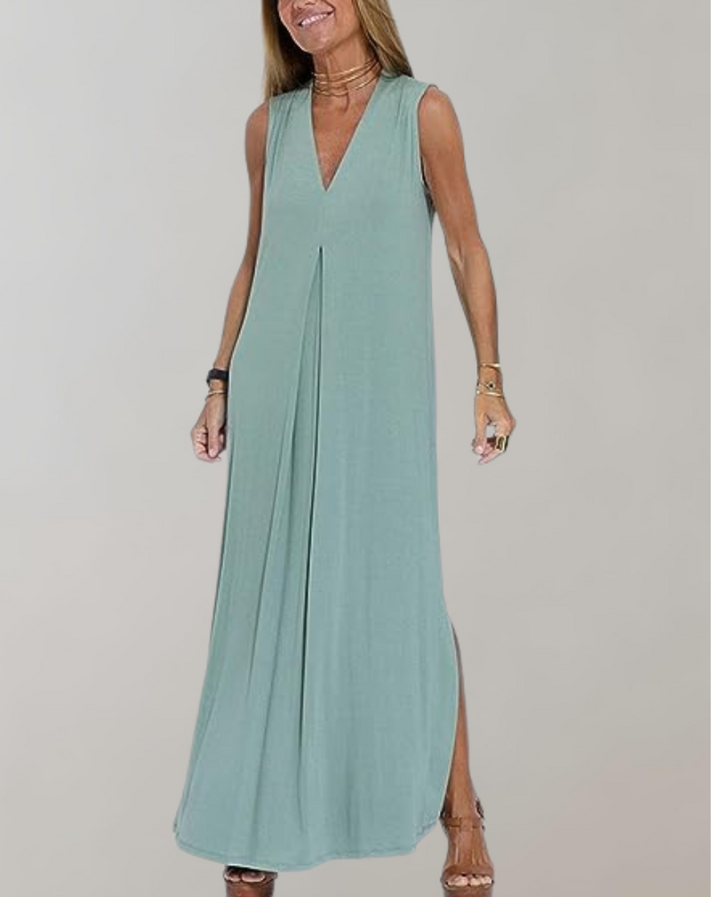 Kuscheliges - Schlankmachendes Kleid mit V-Ausschnitt für dich