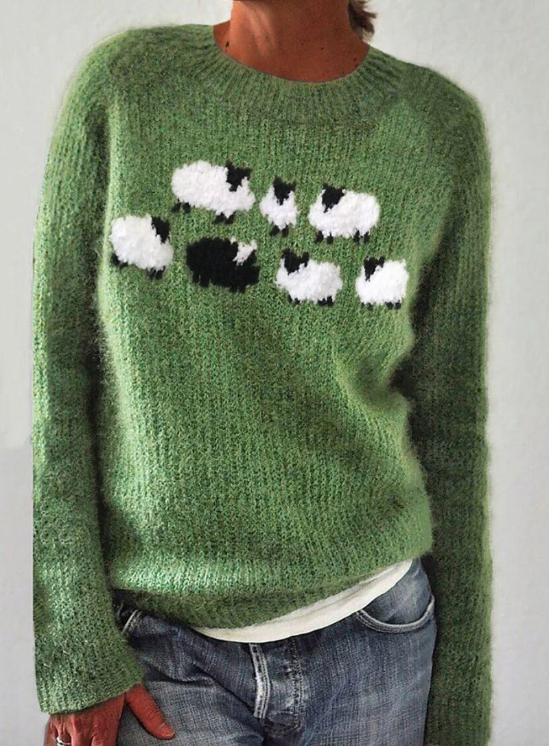 Lilian – Pullover mit langen Ärmeln und Aufdruck