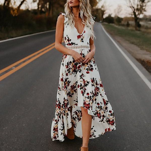 Bequeme Elegante Blumenkleid für jeden Anlass
