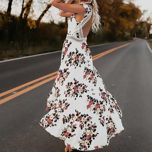 Bequeme Elegante Blumenkleid für jeden Anlass